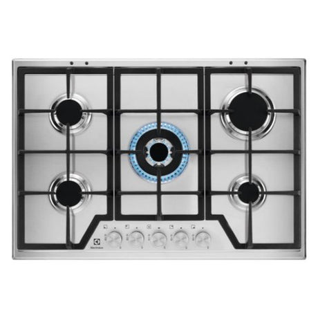 electrolux piano cottura a gas electrolux serie 600 kgs7536sx 5 fuochi l744xp51 inox ean 7332543613489
