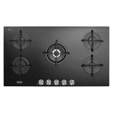 de longhi piano cottura a gas de longhi life nsl 590 nc 5 fuochi l90xp51 vetroceramica nero ean 8024651211303