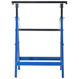 easycomfort easycomfort set 2 cavalletti da lavoro pieghevoli telescopici in tubi d acciaio 68 x 58 x 80