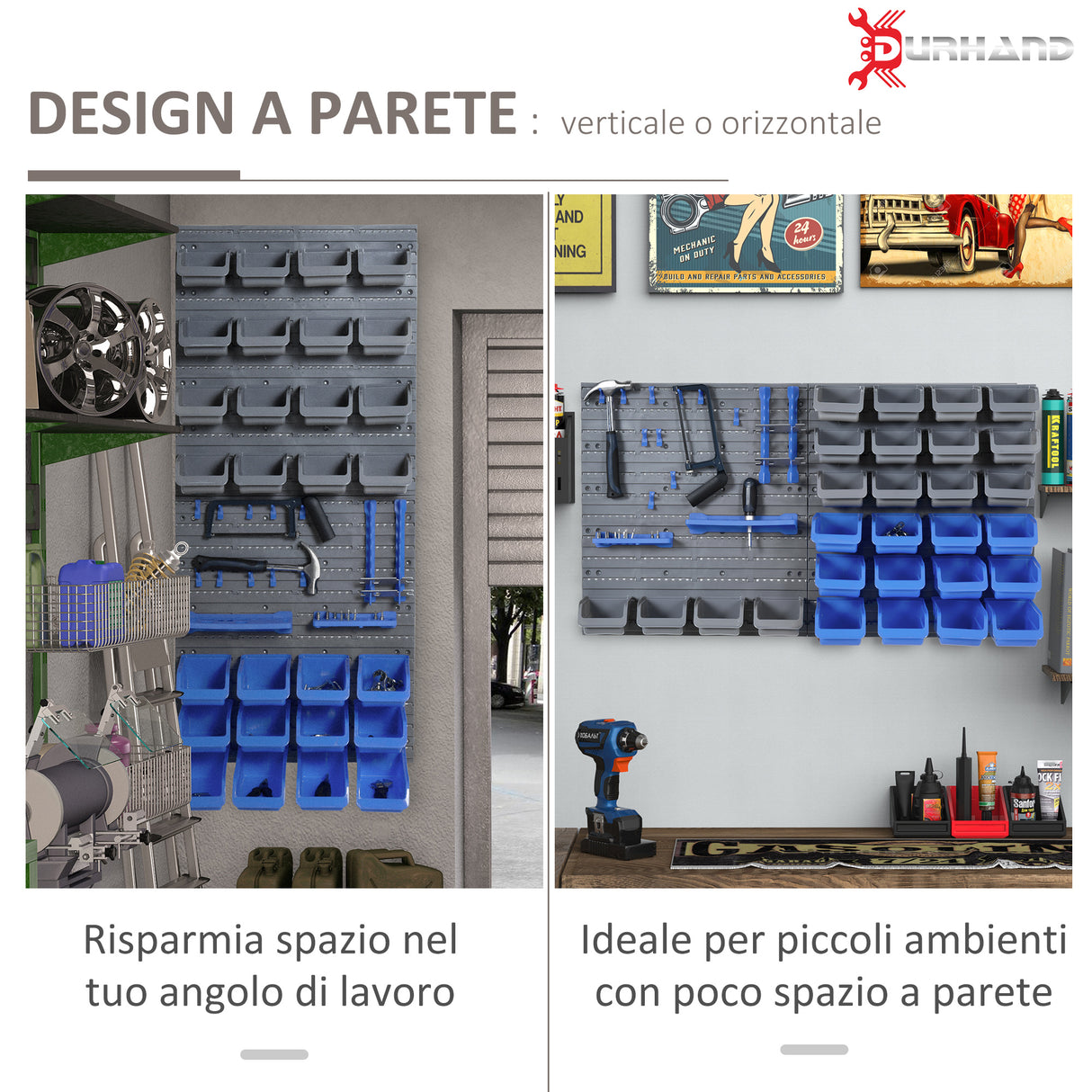 easycomfort cassetta portautensili da 44pz con scatole regolabili e rimovibili in pp blu e grigio 54x22x95 cm