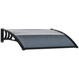 easycomfort tettoia in policarbonato anti uv da esterno per porte e finestre 200x80cm 30045