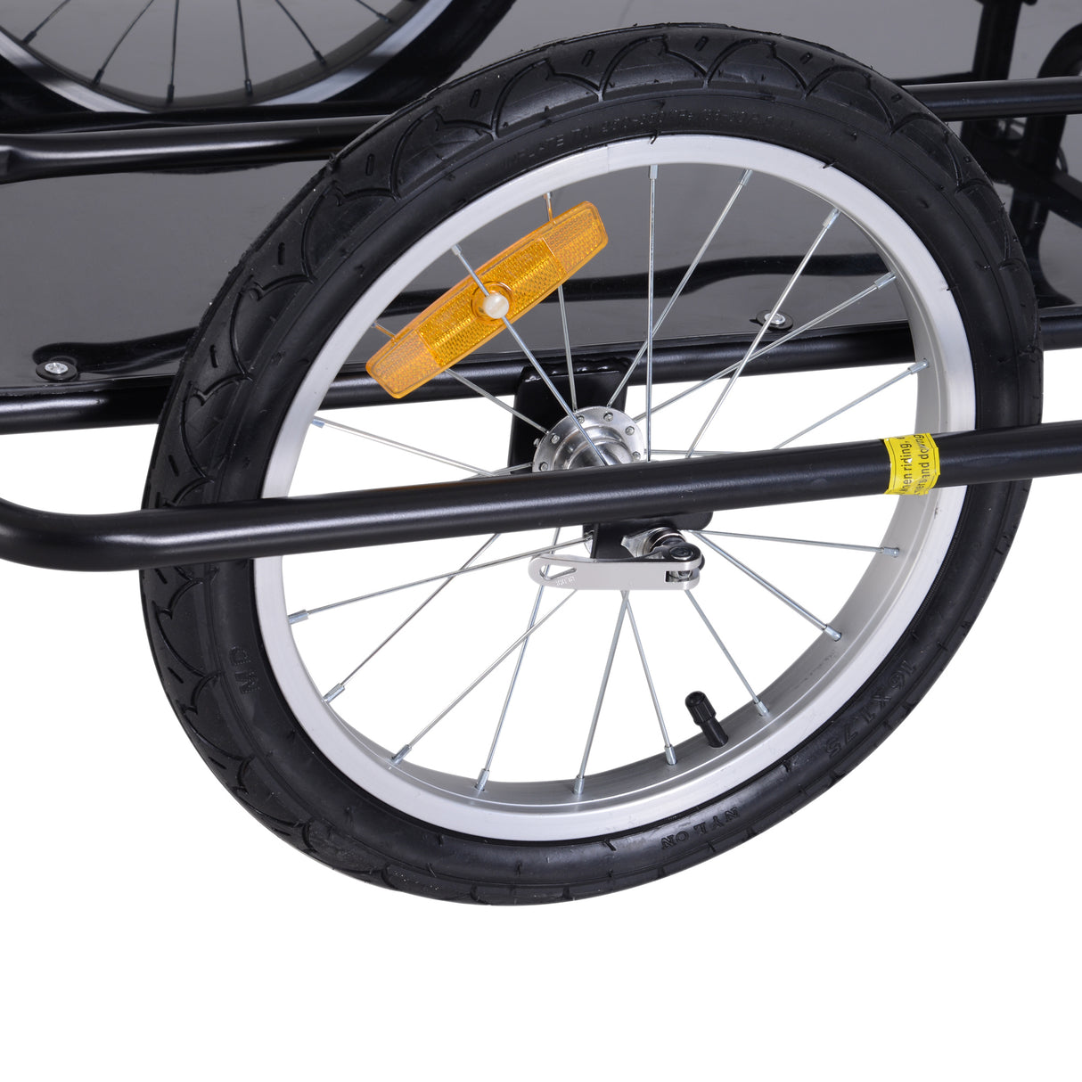 easycomfort easycomfort carrello rimorchio per bicicletta nero 156x72x82cm