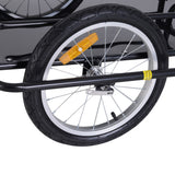 easycomfort easycomfort carrello rimorchio per bicicletta nero 156x72x82cm