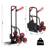 easycomfort easycomfort carrello portapacchi carichi pesanti pieghevole in metallo con 6 ruote per scale carico massimo 150kg