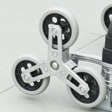 easycomfort easycomfort carrello portapacchi pieghevole in alluminio con 6 ruote per scale carico 70kg