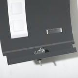 easycomfort cassetta postale ricurva in acciaio con 3 fessure e 2 chiavi di sicurezza 45x10x32 cm grigio