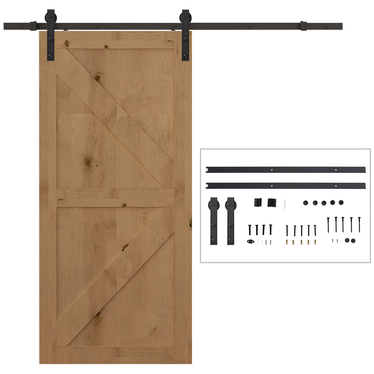 easycomfort easycomfort binario per porta scorrevole kit accessori con binario e rulli tappi in stile rustico portata 90kg acciaio al carbone nero ean 8054111845410