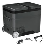 easycomfort frigo portatile elettrico a compressore da 45l con maniglia telescopica e ruote frigorifero piccolo da 12 24v dc e 110 240v ac per auto e camion