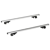 easycomfort barre portapacchi per auto con serratura e chiavi in lega di alluminio 125x5.5x7cm max. 75 kg