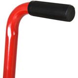 easycomfort cavalletto alzamoto in acciaio max 150kg con superficie in gomma e manovella 48x34x43 cm rosso