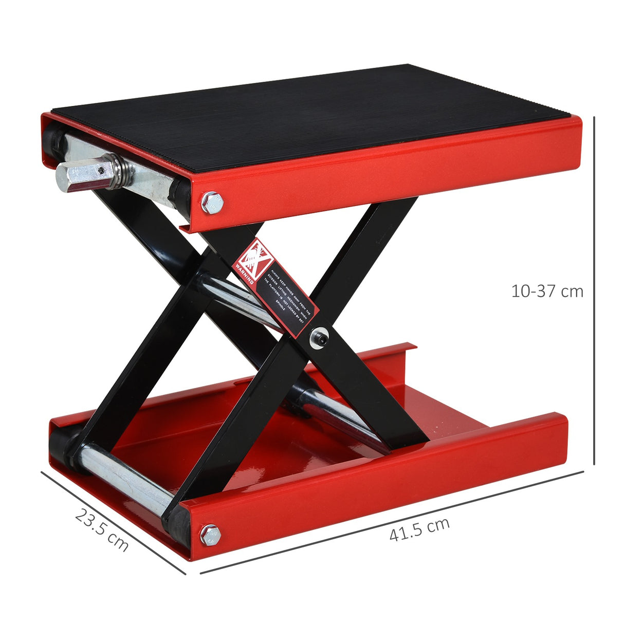 easycomfort easycomfort cavalletto alza moto sollevatore a forbice in acciaio con piattaforma rivestita in gomma