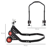 easycomfort cavalletto alzamoto posteriore universale e regolabile cavalletto spostamoto per moto sportive fino 200kg nero