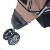 easycomfort passeggino per cani carrello per animali domestici caffe 75 x 45 x 97cm