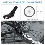 easycomfort rimorchio cani con ingresso a cerniera ruote e bandiera in acciaio e tessuto oxford grigio nero argento