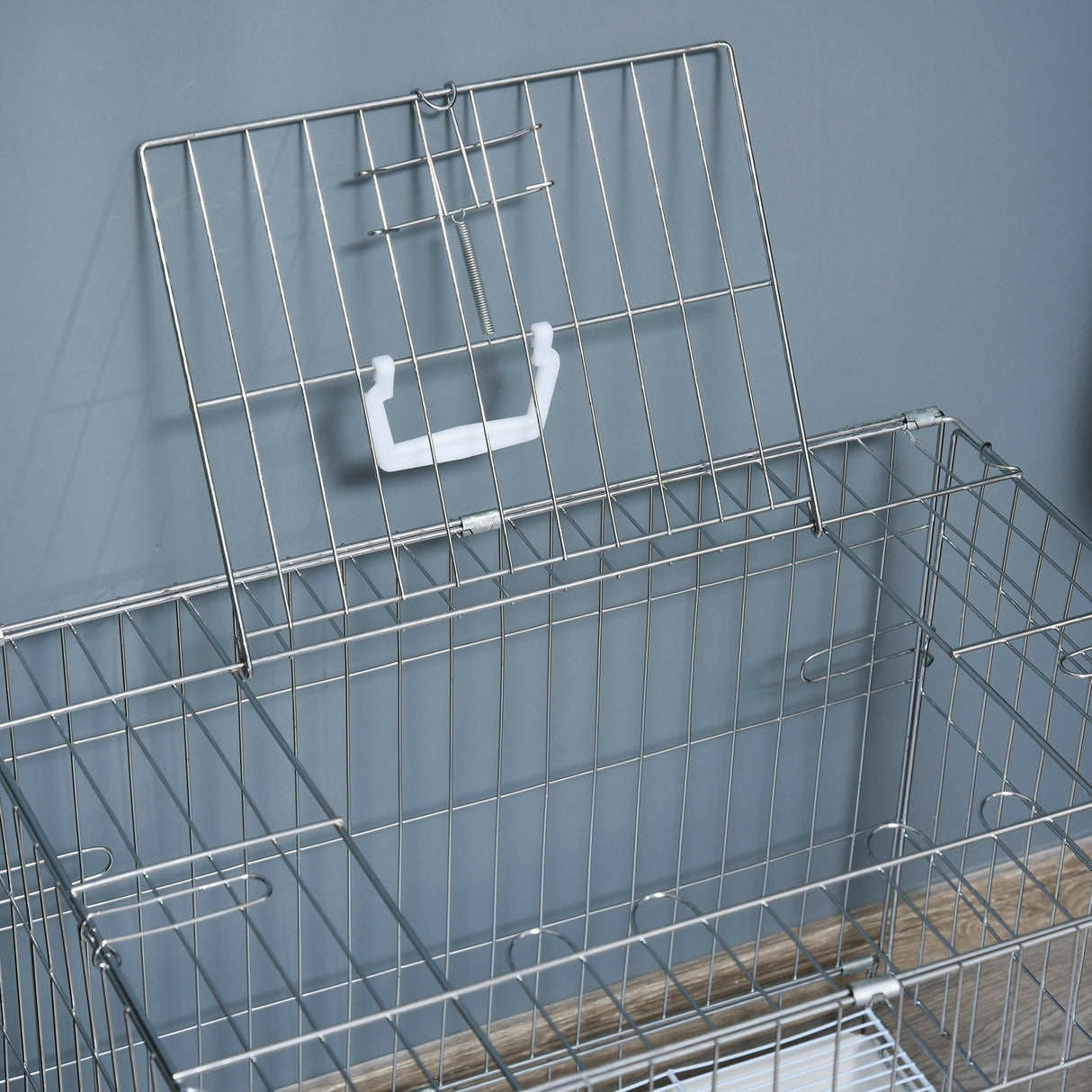 easycomfort easycomfort kennel gabbia per cani pieghevole in acciaio porta con blocco