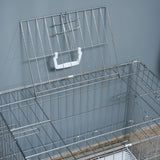 easycomfort easycomfort kennel gabbia per cani pieghevole in acciaio porta con blocco