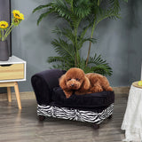 easycomfort easycomfort divanetti per cani per animali domestici con vano portaoggetti nero e bianco 57x34x36cm