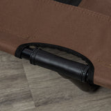 easycomfort easycomfort brandina lettino per cani pieghevole in metallo e tessuto oxford con sacca di trasporto 122x92x23cm marrone e nero
