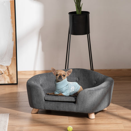 easycomfort easycomfort cuccia per cani di taglia piccola divanetto per cani da interno con cuscino lavabile 70x47x30cm grigio antracite