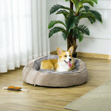 easycomfort easycomfort cuccia per cani imbottita con cuscino e bordi rialzati rivestimento in tessuto 85x85x35cm grigio