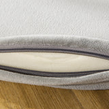 easycomfort cuccia per cani e gatti rotonda con bordi rialzati e cuscino lettino per cani imbottito effetto velluto 93x15cm grigia