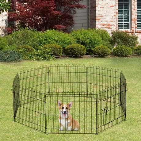 easycomfort easycomfort recinto per animali gatti cani cuccioli gabbia in acciaio 158 x 61cm nero