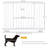 easycomfort easycomfort cancellino per cani estensibile da 72 107cm montaggio a pressione