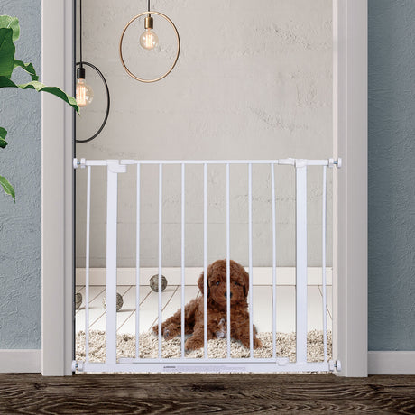 easycomfort easycomfort cancelletto di sicurezza per bambini e animali domestici bianco 76 x 72 82 cm