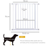 easycomfort easycomfort cancelletto di sicurezza per bambini e animali domestici bianco 76 x 72 82 cm