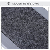 easycomfort scaletta per cani a 3 gradini con tappeto antiscivolo e spazio interno 40.5x44.5x38cm grigio