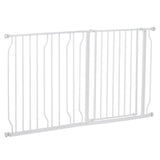 easycomfort easycomfort cancelletto di sicurezza per cani in acciaio e abs estensibile 75 145cm per scale e porte bianco