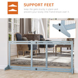 easycomfort easycomfort cancellino per cani estensibile da interno in legno e acciaio 104 183x36x69cm blu