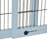 easycomfort easycomfort cancellino per cani estensibile da interno in legno e acciaio 104 183x36x69cm blu