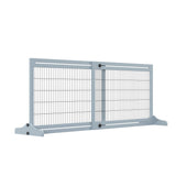 easycomfort easycomfort cancellino per cani estensibile da interno in legno e acciaio 104 183x36x69cm blu