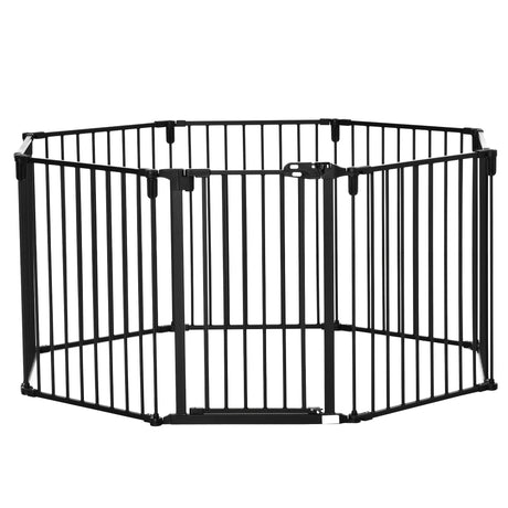 easycomfort easycomfort cancelletto di sicurezza pieghevole 8 sezioni cancellino barriera per cani in acciaio sistema di blocco e chiusura automatica nero