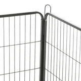 easycomfort recinto per cani e animali domestici con 16 pannelli modulabili in acciaio e 2 ingressi 80x1.5x60cm nero