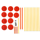 easycomfort easycomfort set agility dog con paletti ed anello regolabile per addestramento cani