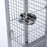 easycomfort easycomfort voliera per uccelli con ruote altezza 160cm vaschette per cibo e trespoli