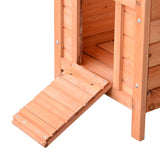 easycomfort easycomfort conigliera gabbia per piccoli animali con tetto apribile in legno 51x42x43 cm