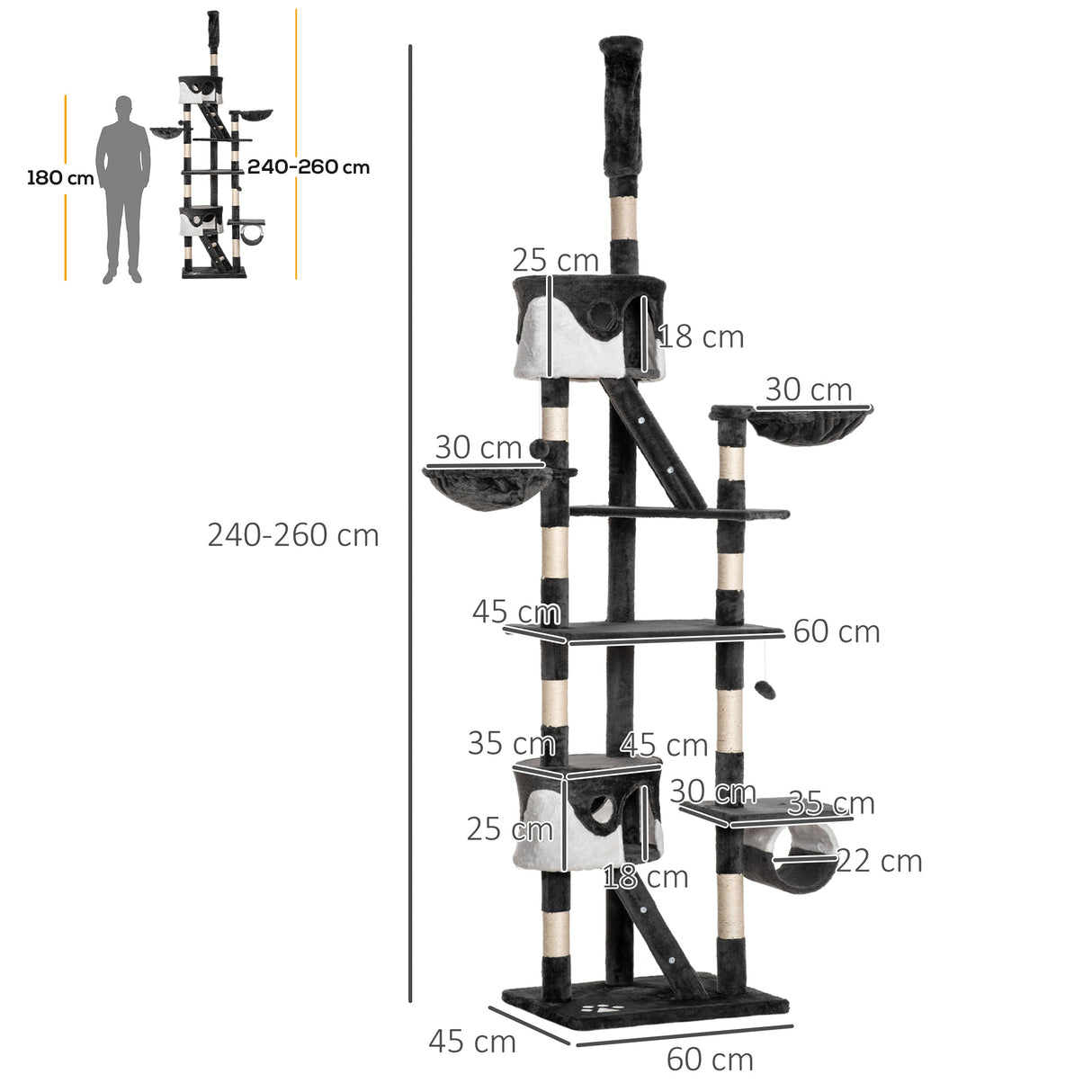 easycomfort easycomfort tiragraffi a soffitto multilivello 240 260cm cucce scale corde sisal
