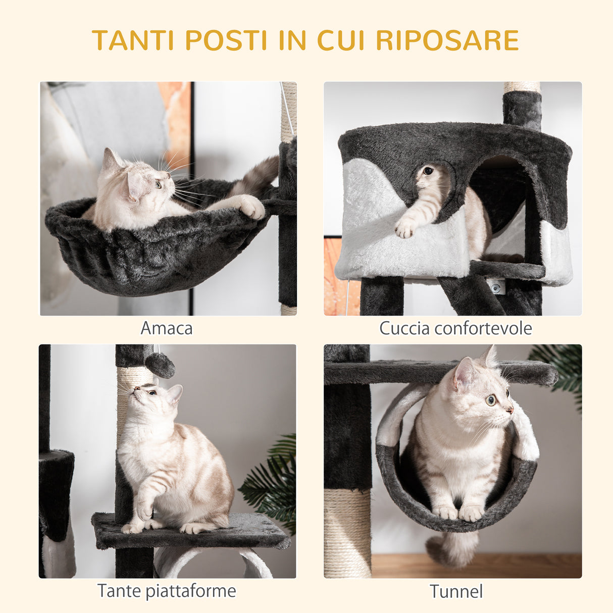 easycomfort easycomfort tiragraffi a soffitto multilivello 240 260cm cucce scale corde sisal