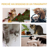 easycomfort tiragraffi per gatti con lettino rivestimento peluche e palo in sisal 45x45x91cm azzurro