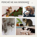 easycomfort easycomfort albero tiragraffi accessoriato con cuccia lettino sospeso e 2 pedane in peluche grigio