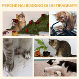 easycomfort easycomfort tiragraffi per gatti con cuccia pallina e pali in corda sisal beige