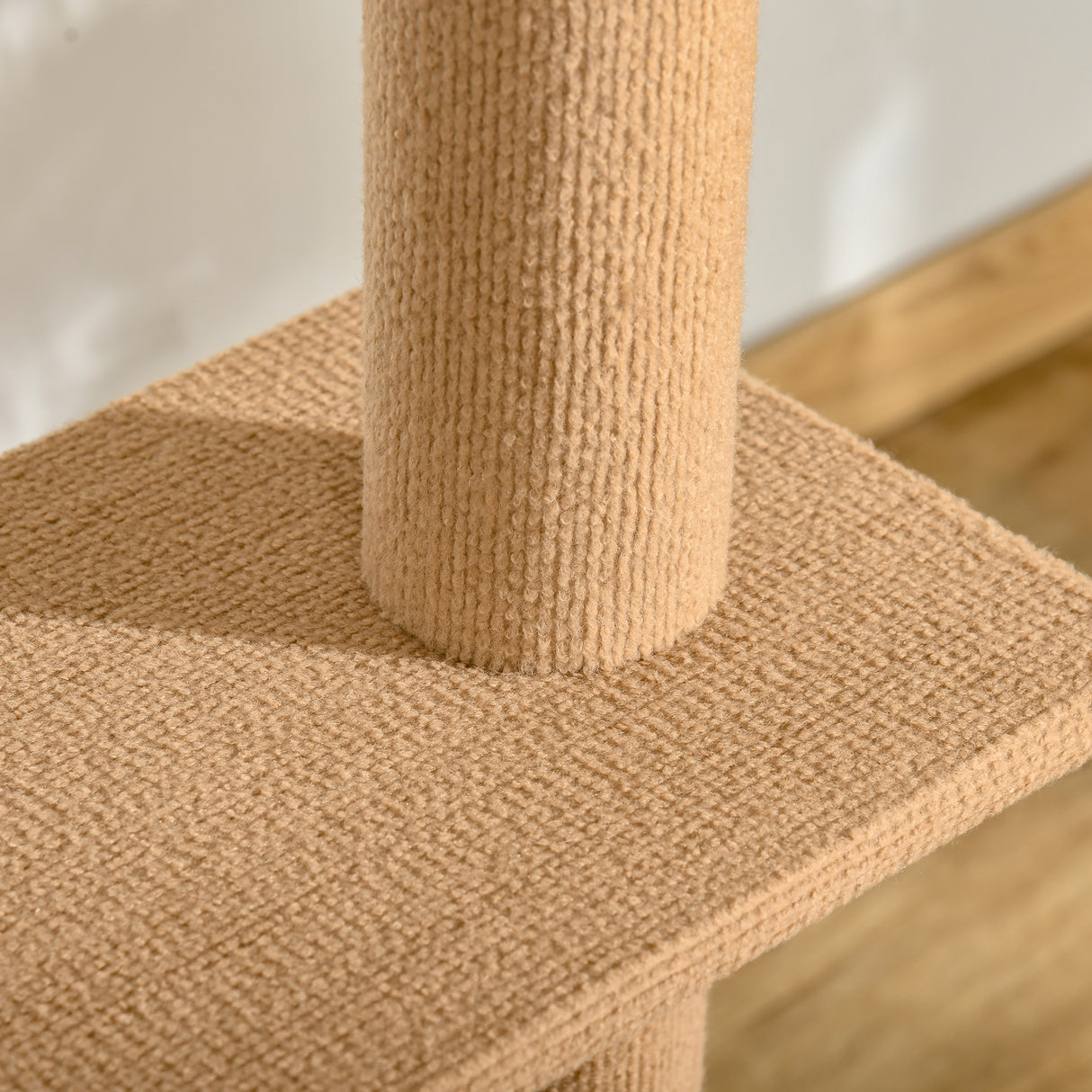 easycomfort albero tiragraffi per gatti a 4 livelli fissaggio a soffitto regolabile 43x27x228 260cm