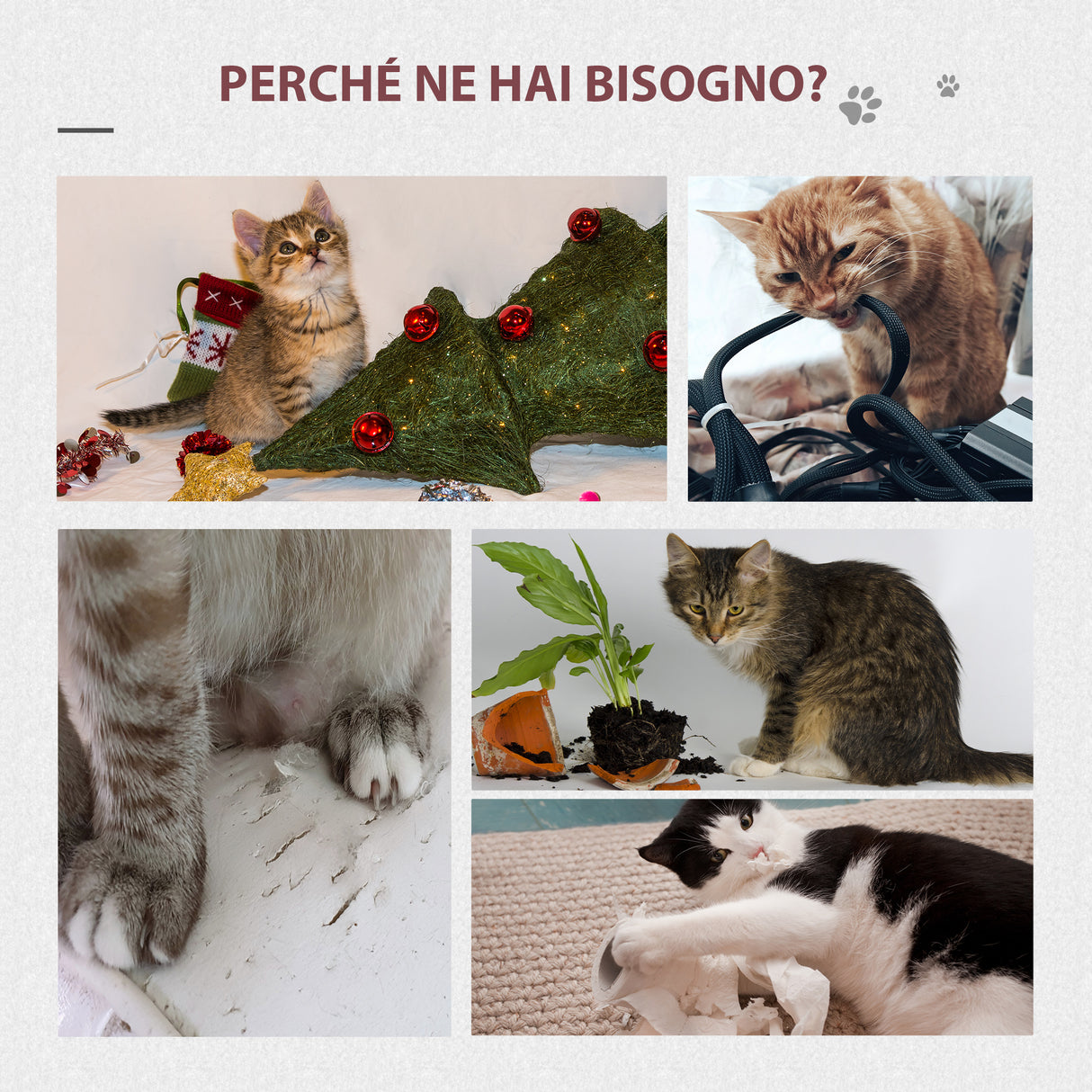 easycomfort easycomfort albero tiragraffi per gatti multi livello cuccia e corde in iuta grigio