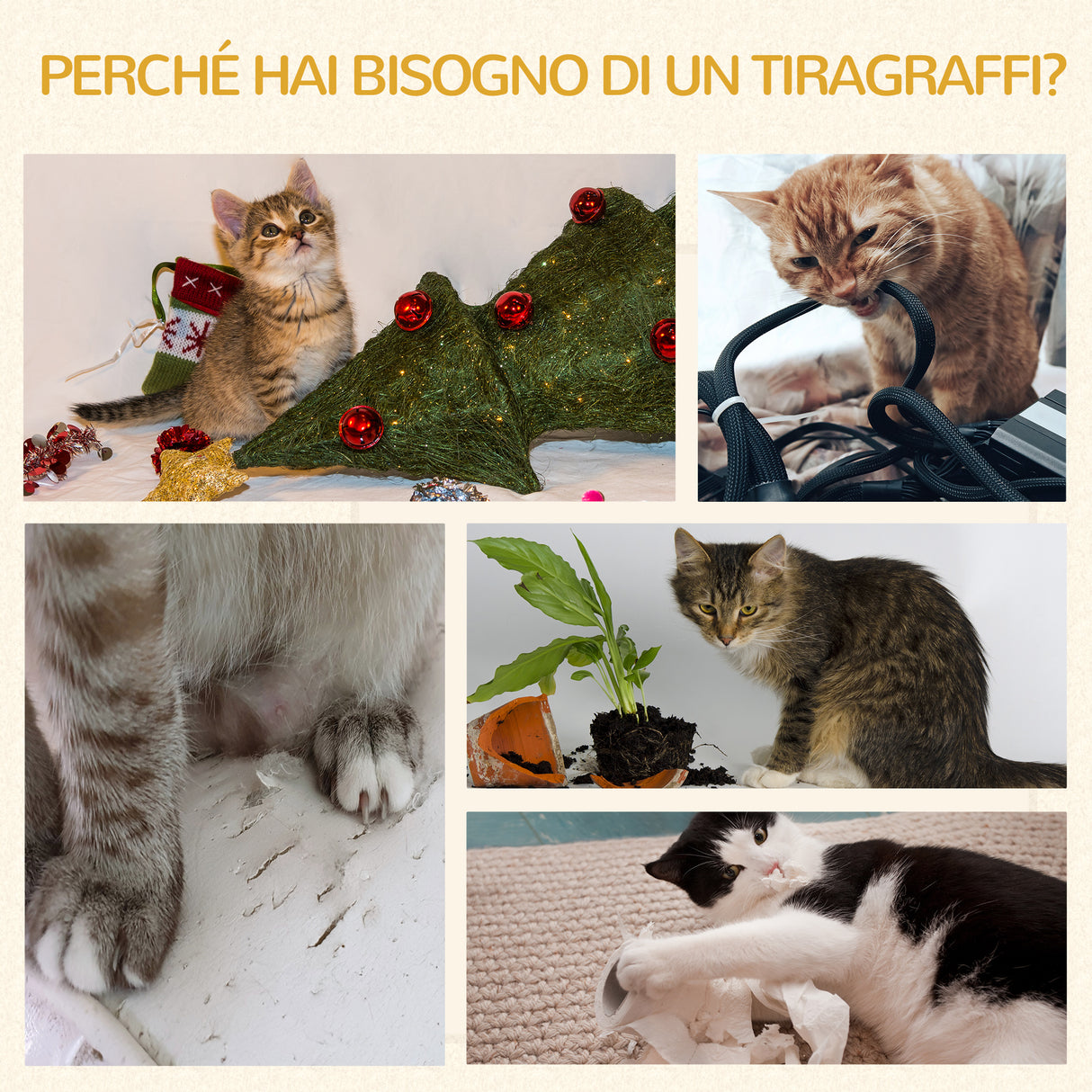 easycomfort easycomfort casetta cuccia per gatti tiragraffi a torre 3 nicchie corda in sisal alga marina