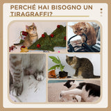 easycomfort easycomfort albero tiragraffi per gatti con lettino amaca casetta e pali in sisal 60x40x83cm grigio
