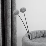 easycomfort albero tiragraffi per gatti con casetta e lettino pali in sisal e palline 44.5x44.5x73.5cm grigio