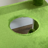 easycomfort easycomfort albero tiragraffi per gatti con amaca pallina e tiragraffi in sisal 49x49x142cm verde